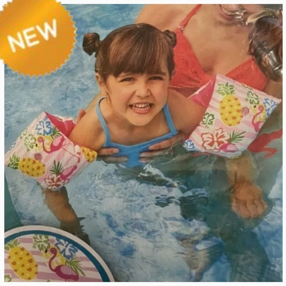 🎁 5/$25 - NWOT  pink flamingo arm floaties - Picture 1 of 5